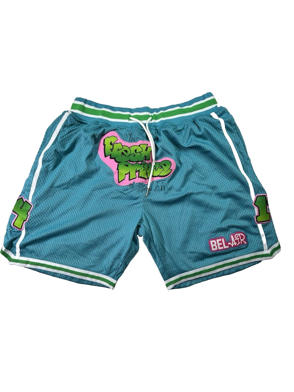 New Headgear Classics Pullstring Shorts Fresh Prince of Belair Sz XL Mesh Teal
